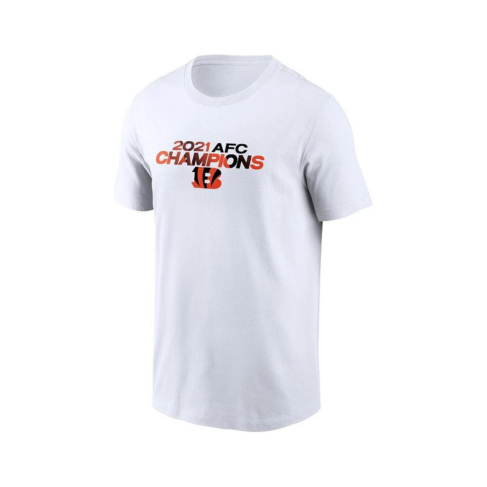 商品NIKE|Men's White Cincinnati Bengals 2021 AFC Champions Roster T-shirt,价格¥314,第2张图片详细描述