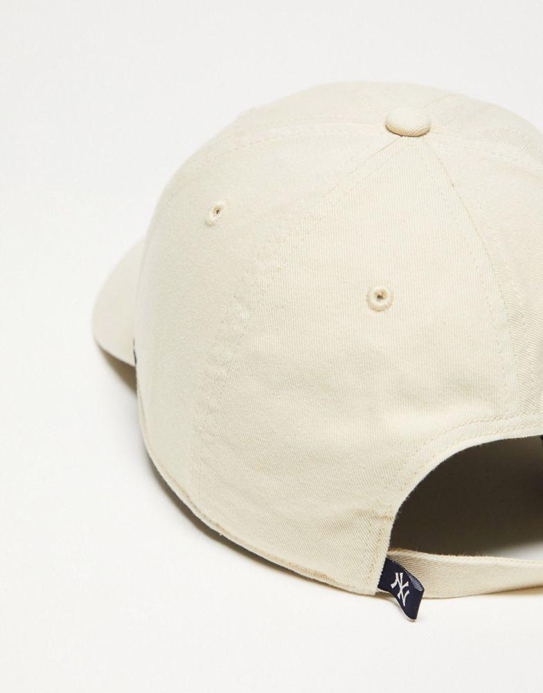 商品47 Brand|47 Clean Up MLB NY Yankees unisex baseball cap in off white,价格¥213,第4张图片详细描述