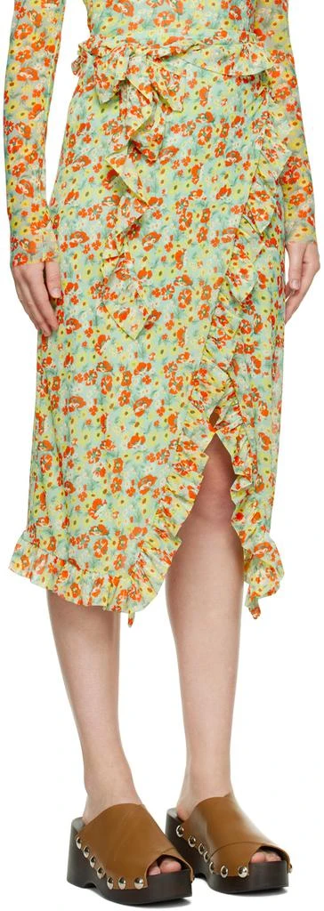 商品Ganni|Green Floral Midi Skirt,价格¥415,第2张图片详细描述