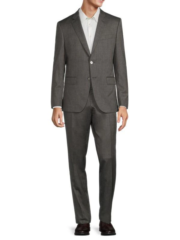 商品Hugo Boss|Slim Fit Woven Wool Blend Suit,价格¥2317,第1张图片