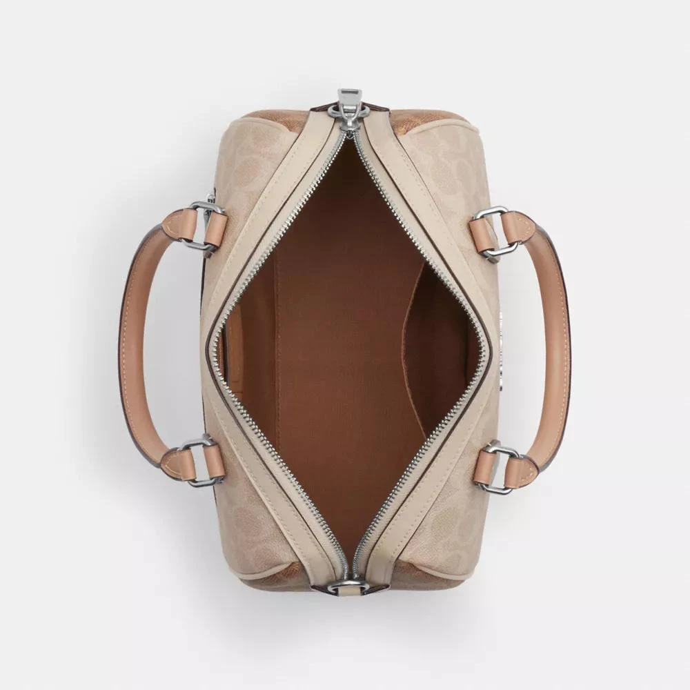 商品Coach|Rowan Satchel Bag In Blocked Signature Canvas,价格¥1299,第5张图片详细描述