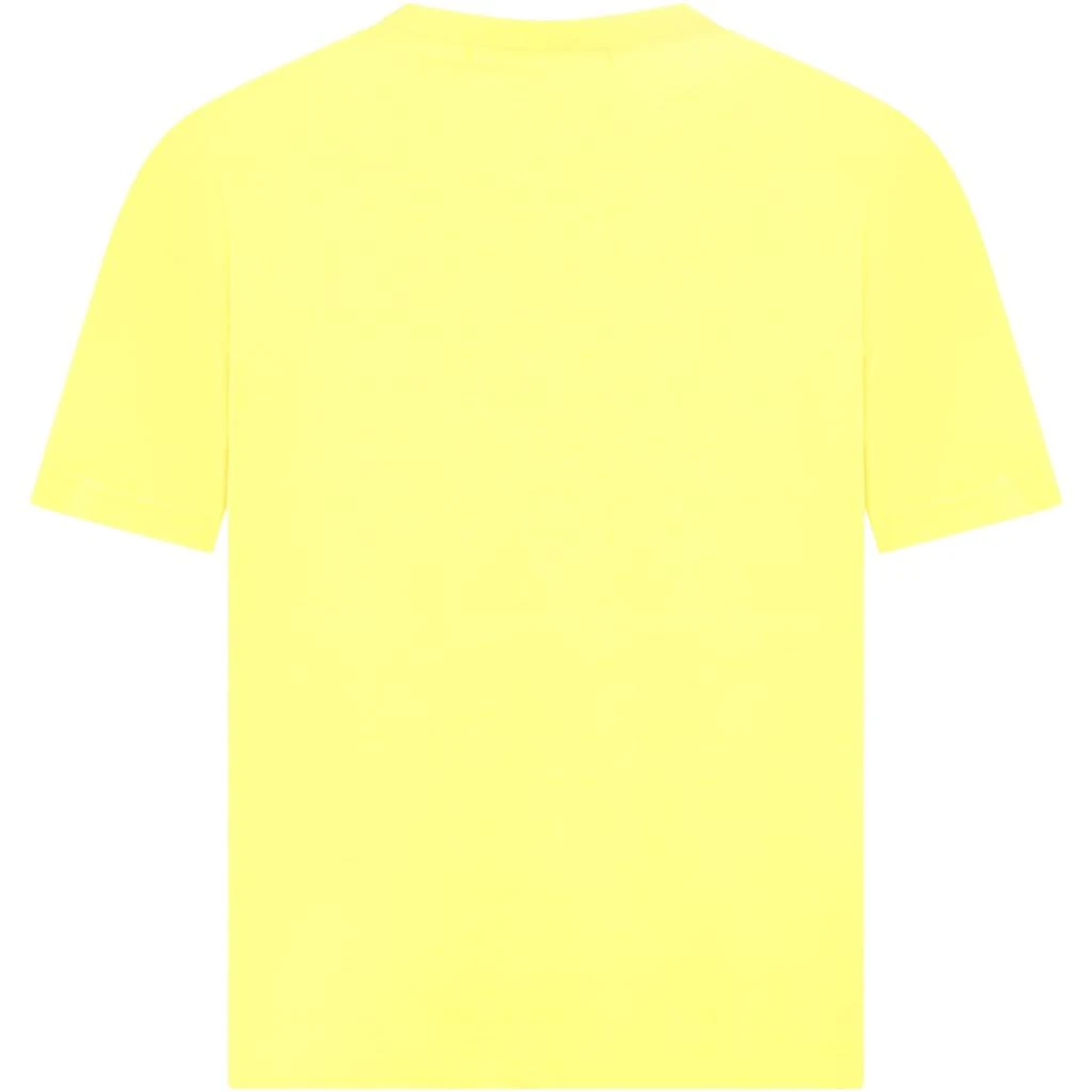 商品MSGM|Yellow T-shirt For Kids With Multicolor Logo,价格¥598,第2张图片详细描述