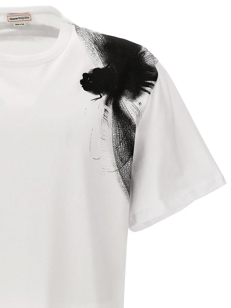 商品Alexander McQueen|Alexander McQueen Dragonfly-Printed Crewneck T-Shirt,价格¥2736,第3张图片详细描述