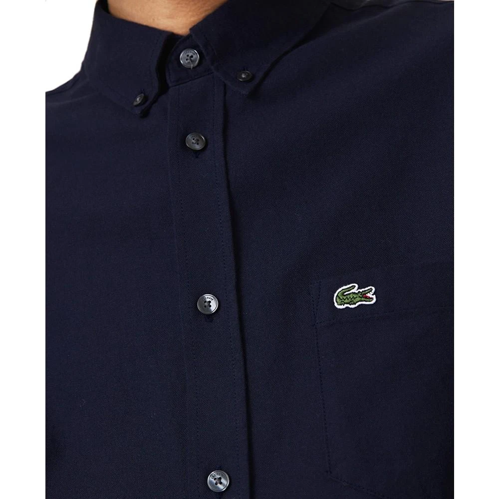 商品Lacoste|Men's Regular-Fit Spread Collar Solid Oxford Shirt,价格¥456,第5张图片详细描述