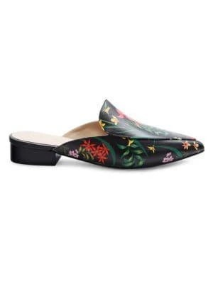 商品Cole Haan|​Piper Floral Leather Mules,价格¥519,第1张图片
