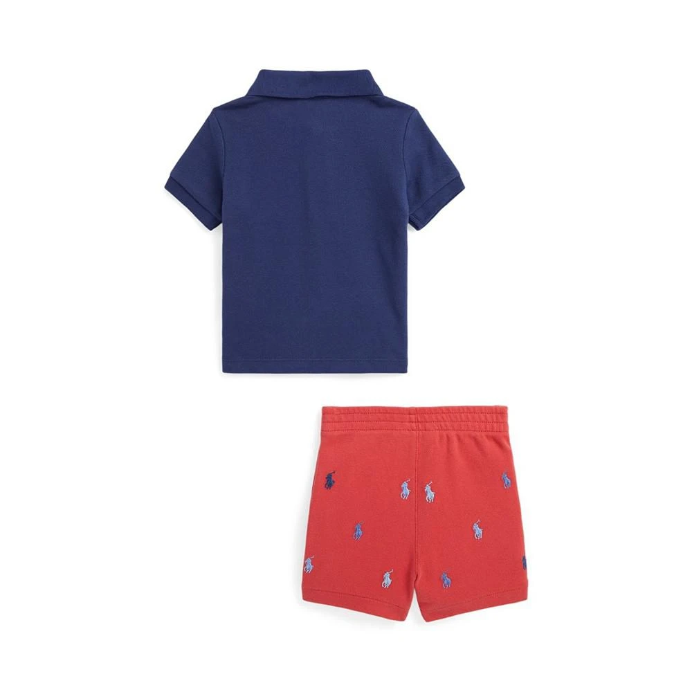 商品Ralph Lauren|Baby Boys Mesh Polo Shirt and Shorts, 2 Piece Set,价格¥261,第2张图片详细描述