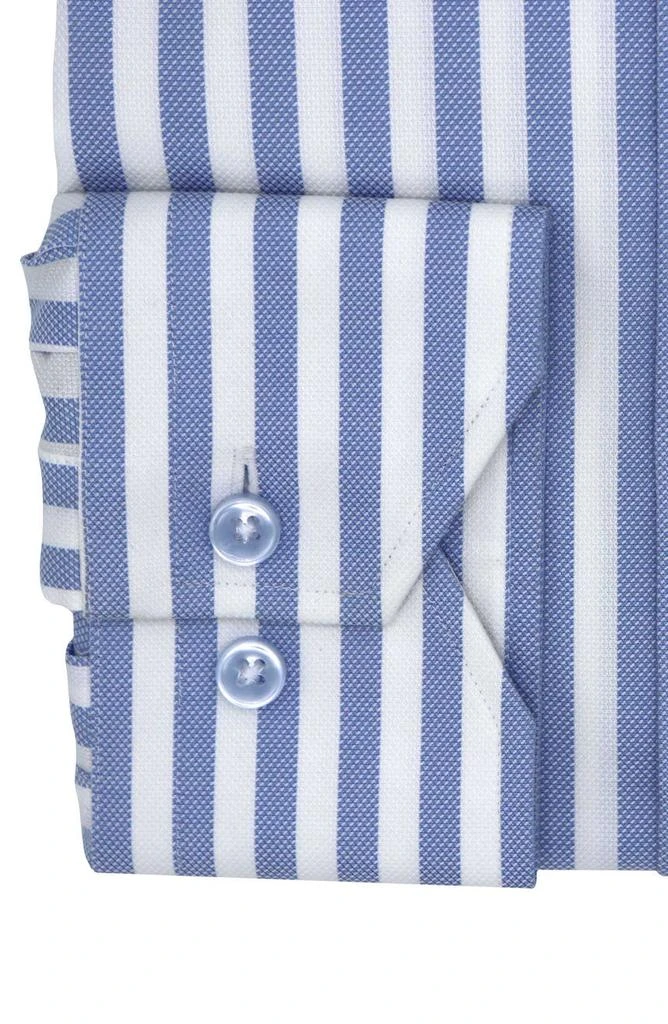 商品Lorenzo Uomo|Trim Fit Wide Stripe Stretch Cotton Dress Shirt,价格¥376,第3张图片详细描述