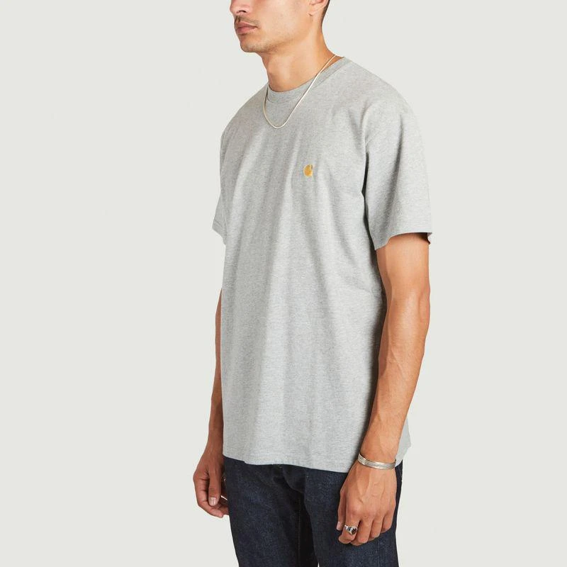 商品Carhartt|T-Shirt S/S Chase Grey Heather Gold CARHARTT WIP,价格¥330,第2张图片详细描述