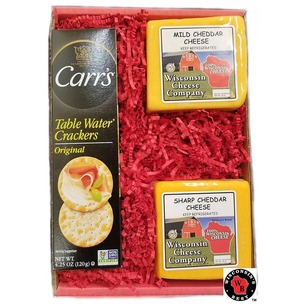 商品Wisconsin Cheese Company|"Wisconsin Classic Cheddar Cheese & Cracker" Gift Box. Father's Day Gift.,价格¥484,第1张图片