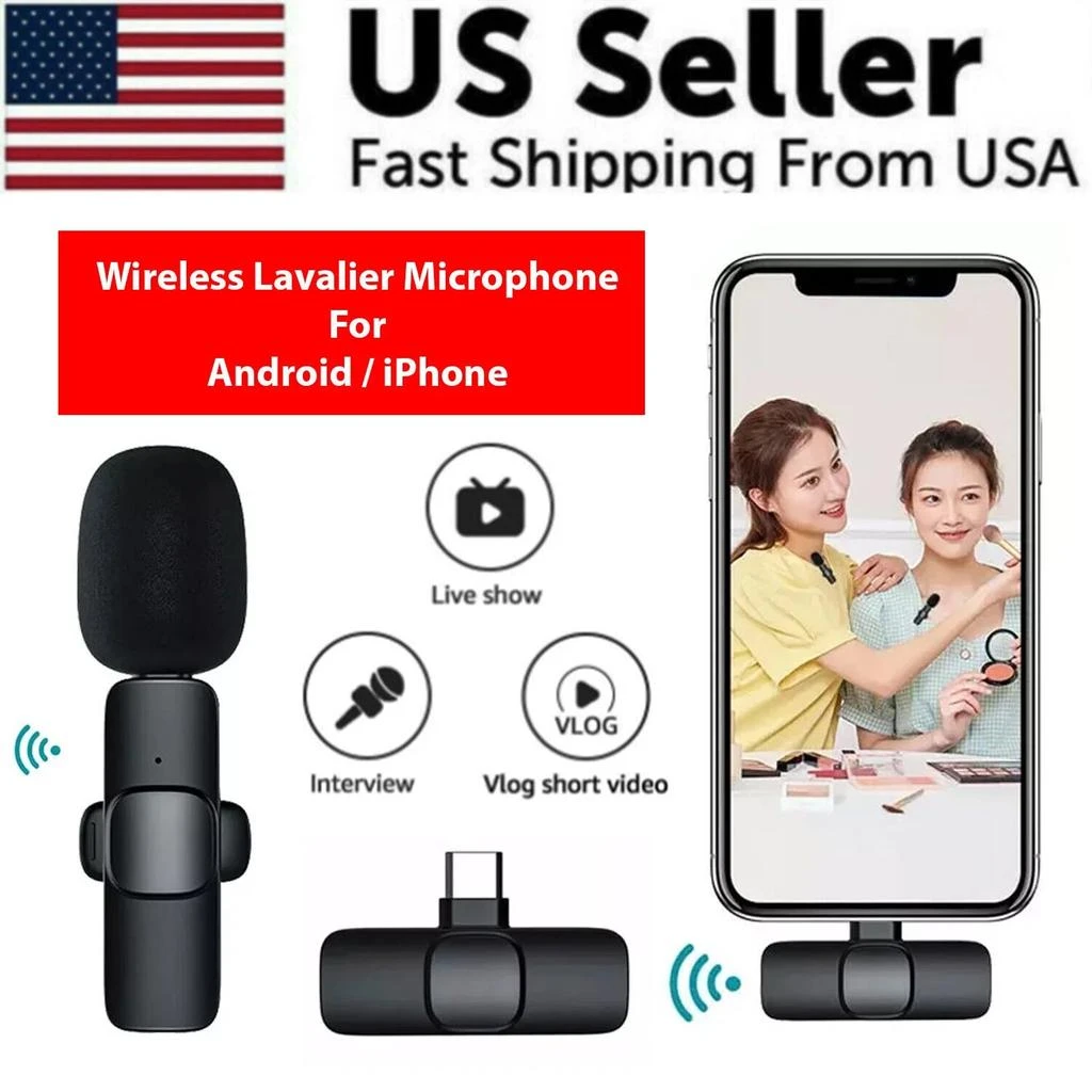 商品PROXXI|Lavalier Microphone Wireless Audio Video Recording Mini Mic for Android/Iphone,价格¥811,第1张图片