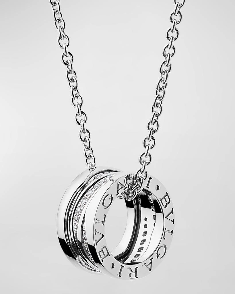 商品BVLGARI|B.Zero1 18k White Gold Diamond Pave Charm Necklace,价格¥46776,第1张图片