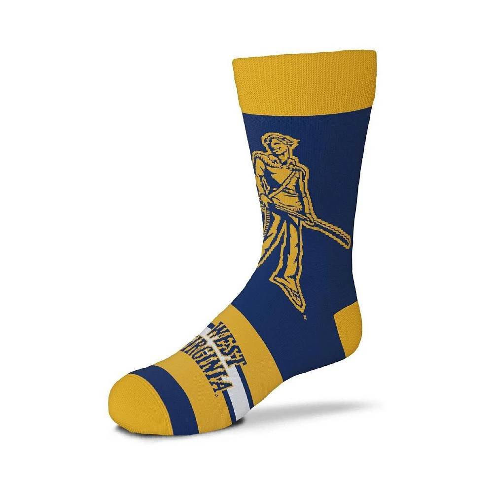 商品For Bare Feet|Boys and Girls Youth West Virginia Mountaineers Mascot Madness Crew Socks,价格¥112,第1张图片