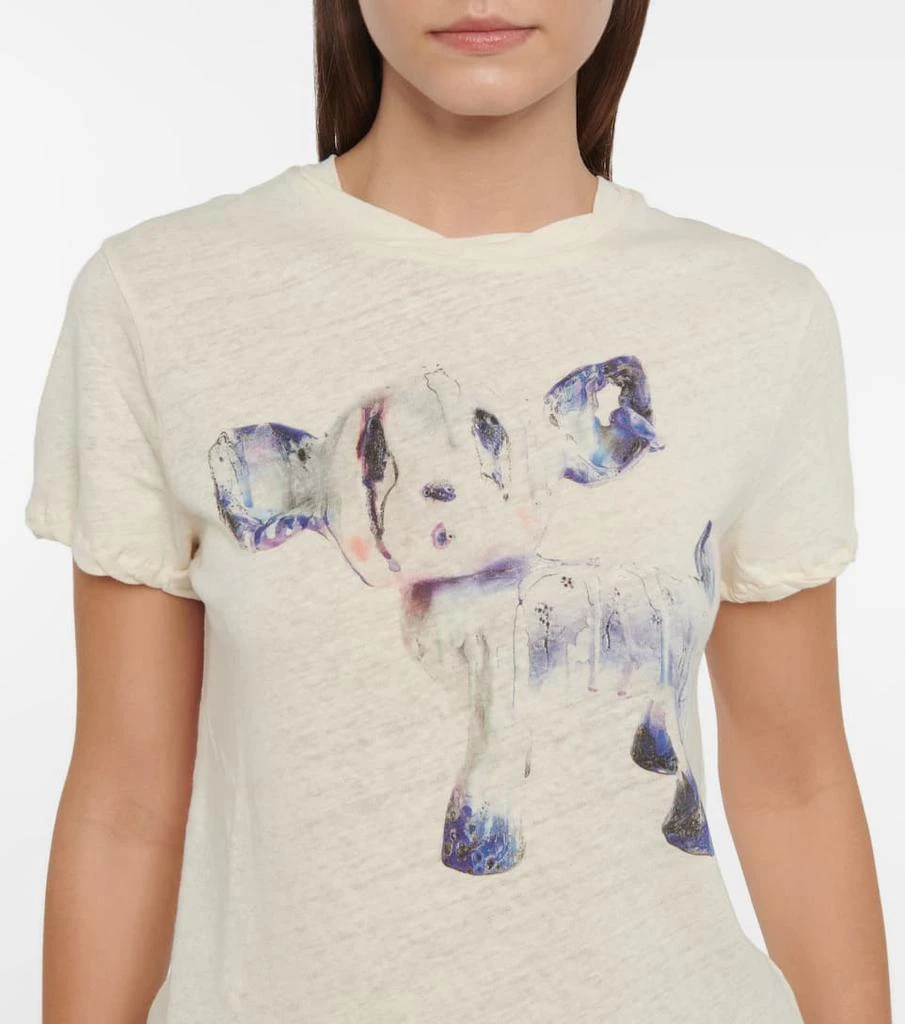 商品Acne Studios|印花棉质与亚麻T恤,价格¥1443,第4张图片详细描述