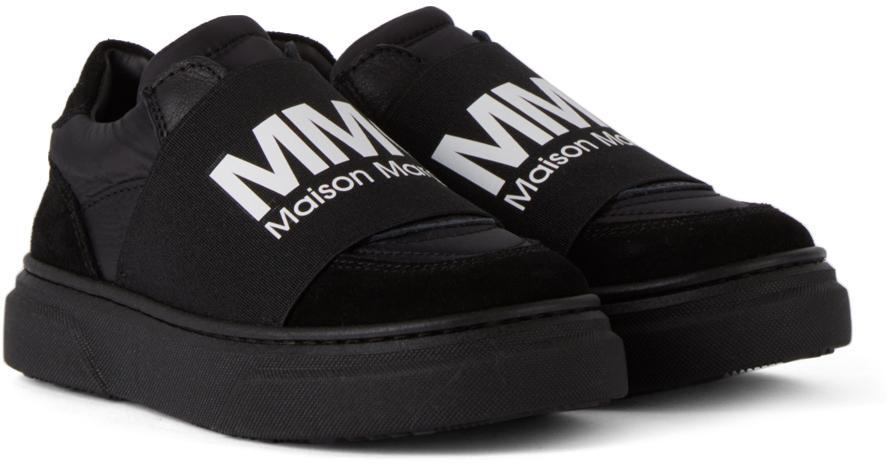 商品MAISON MARGIELA|Kids Black Logo Slip-On Sneakers,价格¥2060,第6张图片详细描述