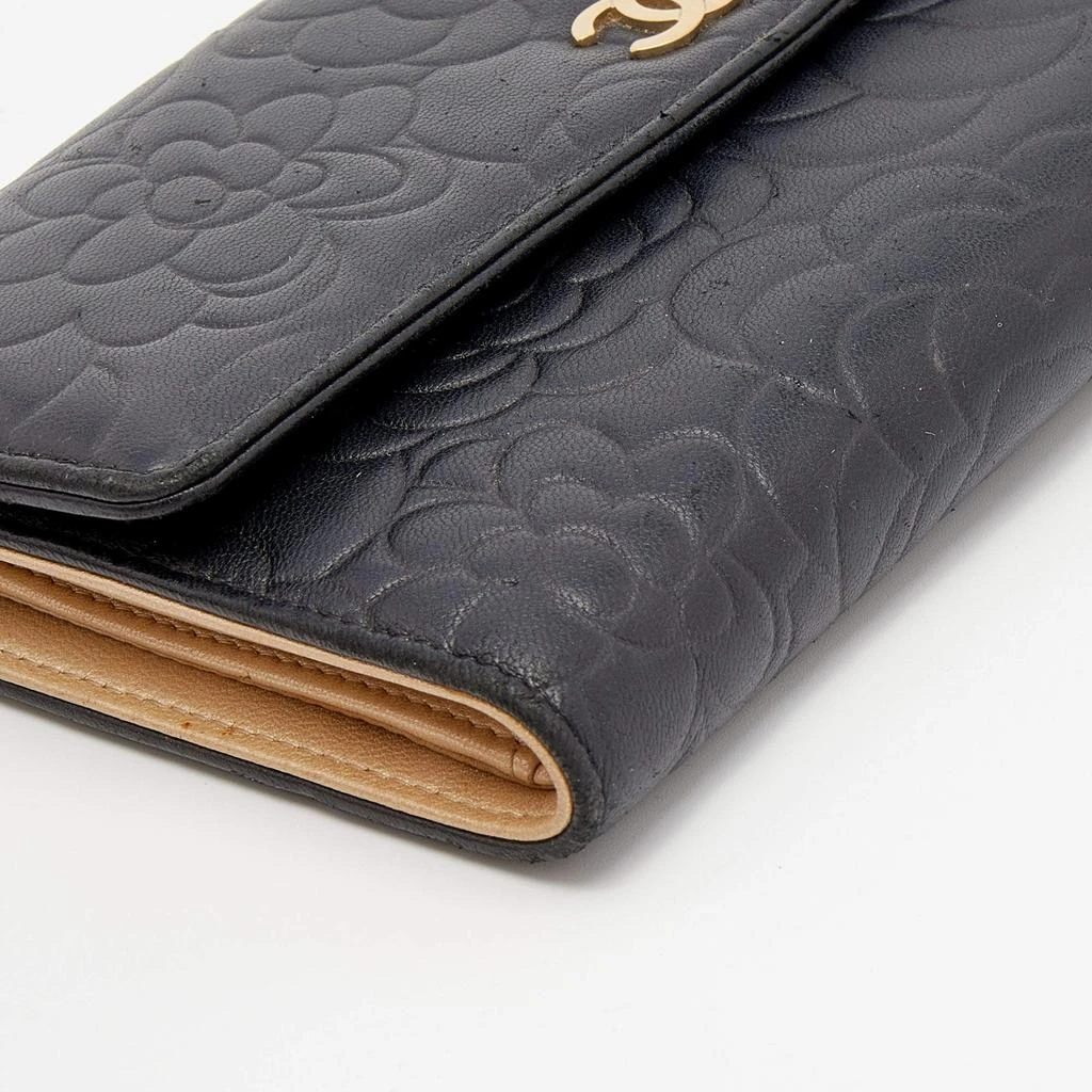 Chanel Black Leather Camellia Flap Wallet 商品
