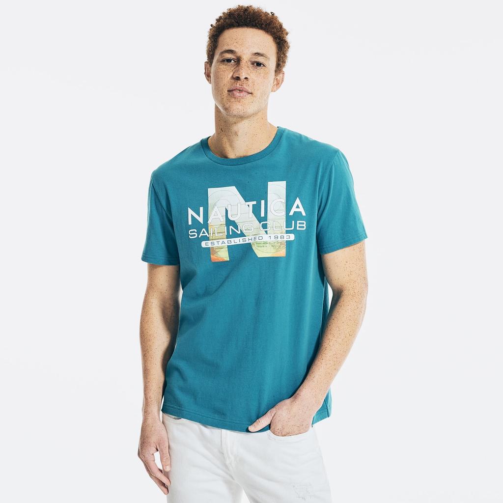 Nautica Mens Sailing Club Graphic T-Shirt商品第1张图片规格展示