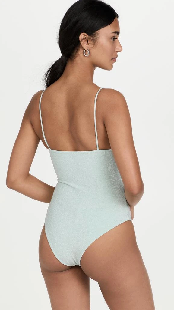 商品MIKOH|MIKOH Lele 卢勒克斯织物经典系带短版连体泳衣,价格¥586,第3张图片详细描述