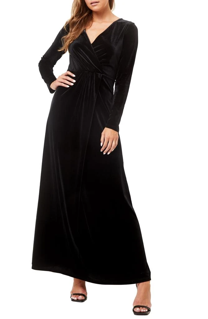 商品Love by Design|Long Sleeve Velvet Maxi Dress,价格¥297,第1张图片