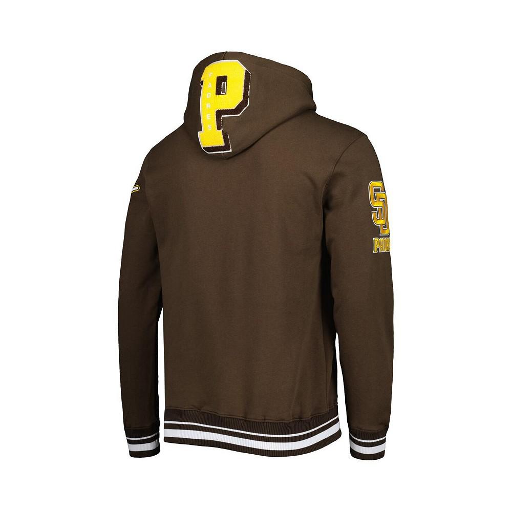 Men's Brown San Diego Padres Mash Up Logo Pullover Hoodie商品第4张图片规格展示