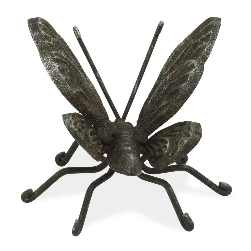 商品Homezia|4" Rustic Black Cast Iron Textured Butterfly Sculpture,价格¥337,第3张图片详细描述