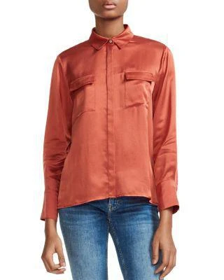商品Maje|Ceci Silk Satin Shirt,价格¥2188,第1张图片