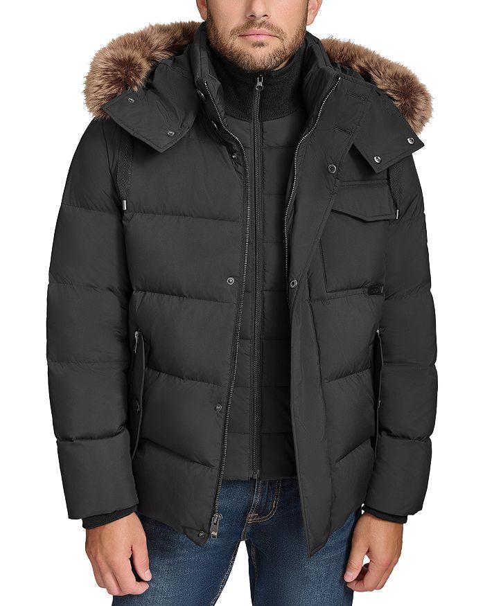 archive archive grunge fur down jacket y2k L fur check down jacket 