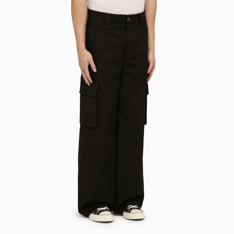 商品Valentino|Black cotton cargo trousers,价格¥12728,第3张图片详细描述