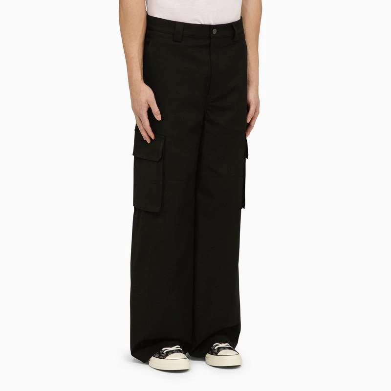 商品Valentino|Black cotton cargo trousers,价格¥6350,第3张图片详细描述