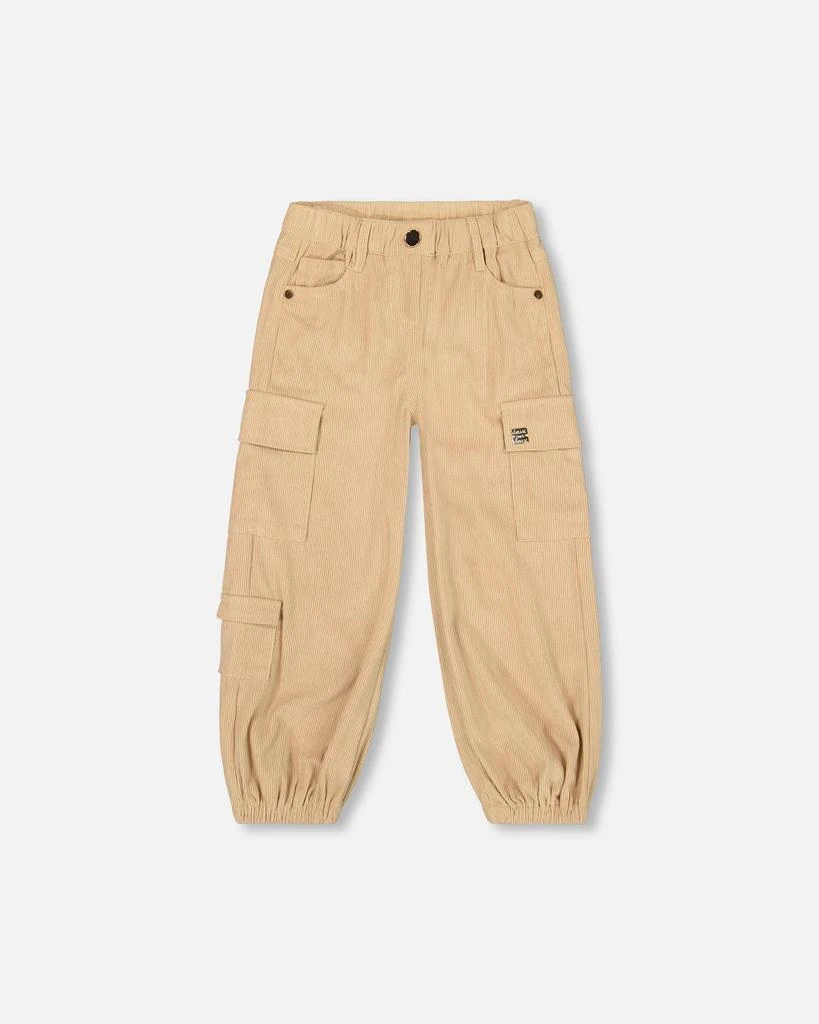 商品Deux par Deux|Parachute Corduroy Pants with Cargo Pockets Light Pecan Brown,价格¥446,第1张图片