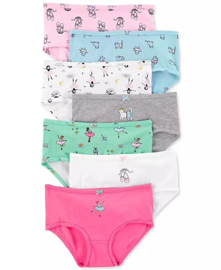 商品Carter's|Little and Big Girls Ballet Underwear, Pack of 7,价格¥146,第1张图片