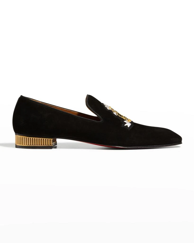 商品Christian Louboutin|Men's Colonnaki Cruise Flat Logo Crest Loafers,价格¥8439,第1张图片