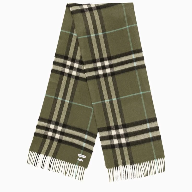 商品Burberry|Check pattern cashmere scarf,价格¥3572,第1张图片