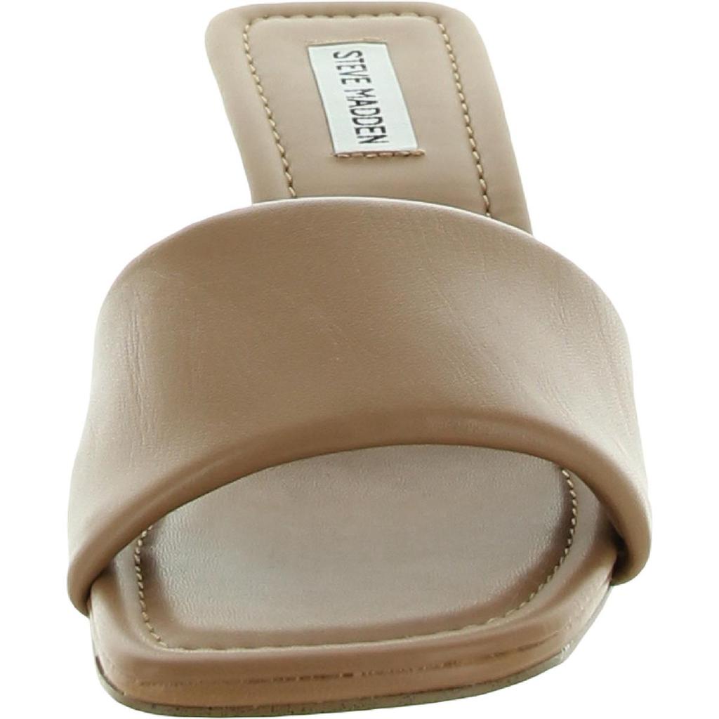 Steve Madden Womens Saged Leather Slip On Slide Sandals商品第4张图片规格展示