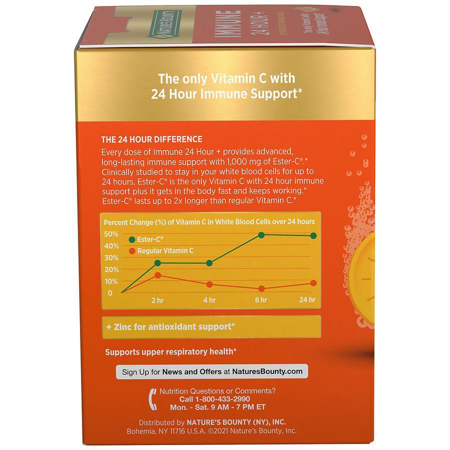 商品Nature's Bounty|Immune 24 Hour + Effervescent Powder Packs Orange,价格¥108,第5张图片详细描述