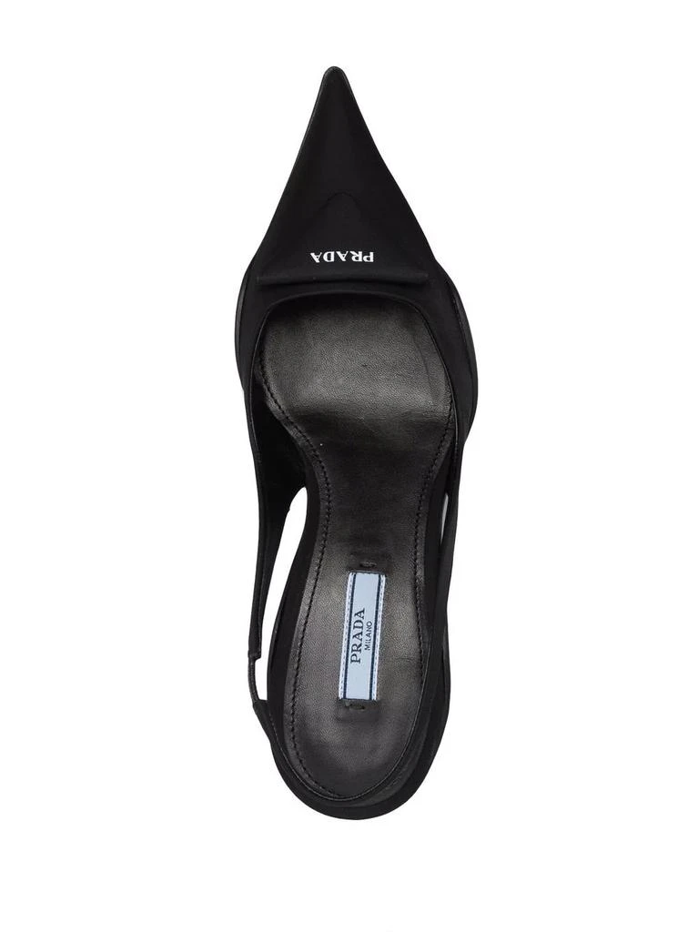 商品Prada|PRADA triangle logo plaque slingback pumps,价格¥6041,第3张图片详细描述
