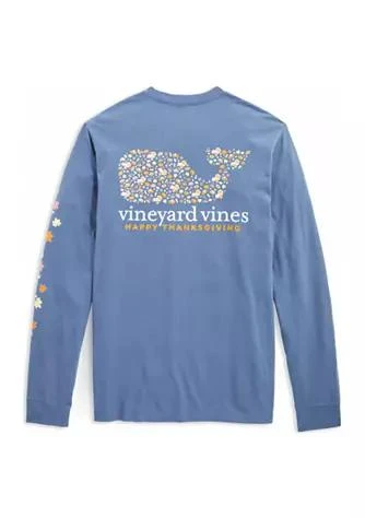 商品Vineyard Vines|Vines Thanksgiving Icons Long Sleeve Pocket T Shirt,价格¥147,第1张图片