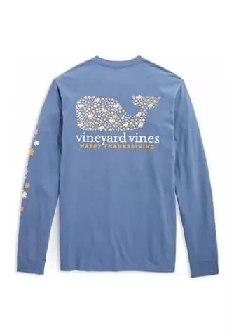 商品Vineyard Vines|Thanksgiving Icons Long-Sleeve Pocket T-Shirt,价格¥364,第1张图片
