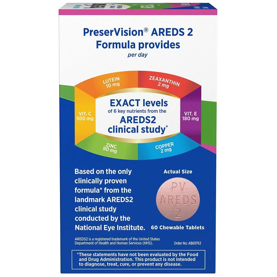 AREDS 2 Formula Eye Vitamin and Mineral Supplement, Chewable Tablets Mixed Berry 商