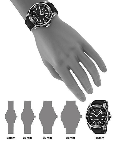 商品Gucci|Gucci Dive Stainless Steel Rubber Band Watch,价格¥12013,第4张图片详细描述