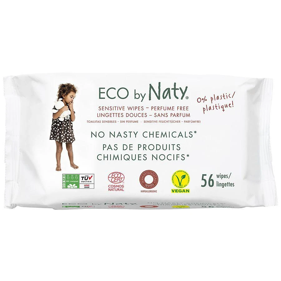 商品Eco by Naty|Sensitive Baby Wipes Fragrance Free,价格¥23,第1张图片