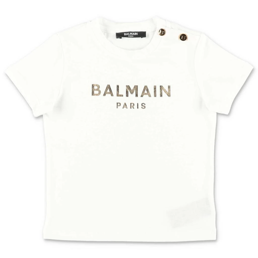 商品Balmain|Balmain T-shirt Bianca In Jersey Di Cotone Baby Boy,价格¥1118,第1张图片