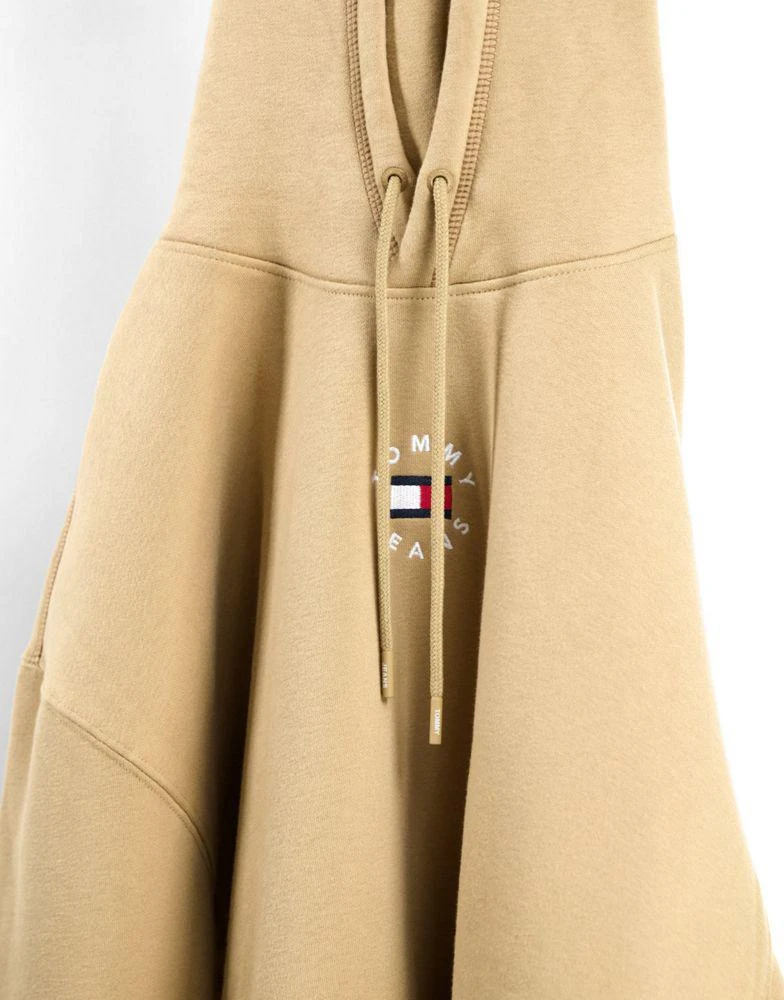 商品Tommy Hilfiger|Tommy Jeans tiny tommy round hoodie in tan - TAN,价格¥484,第2张图片详细描述