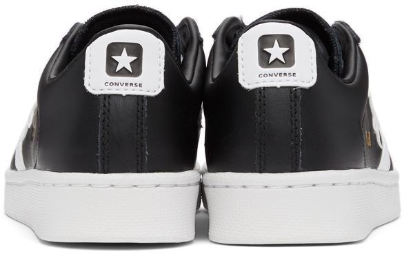 商品Converse|Black & White Leather Pro OX Sneakers,价格¥556,第6张图片详细描述