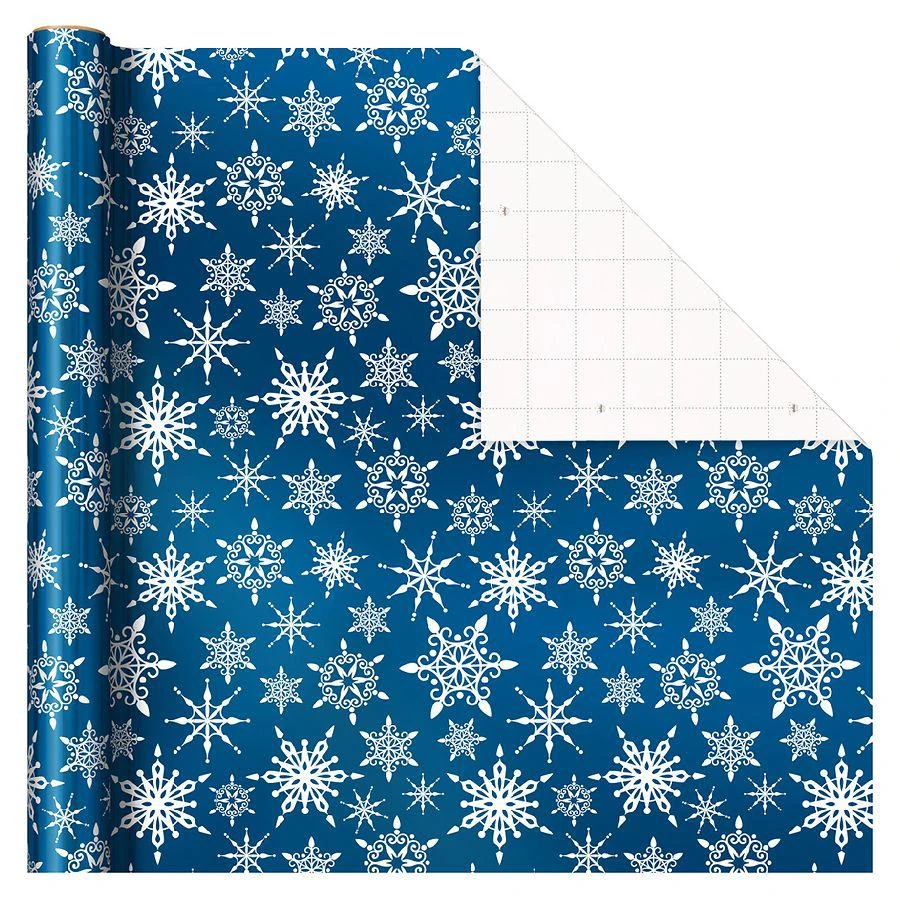 商品Hallmark|Blue Foil Christmas Wrapping Paper,价格¥112,第4张图片详细描述