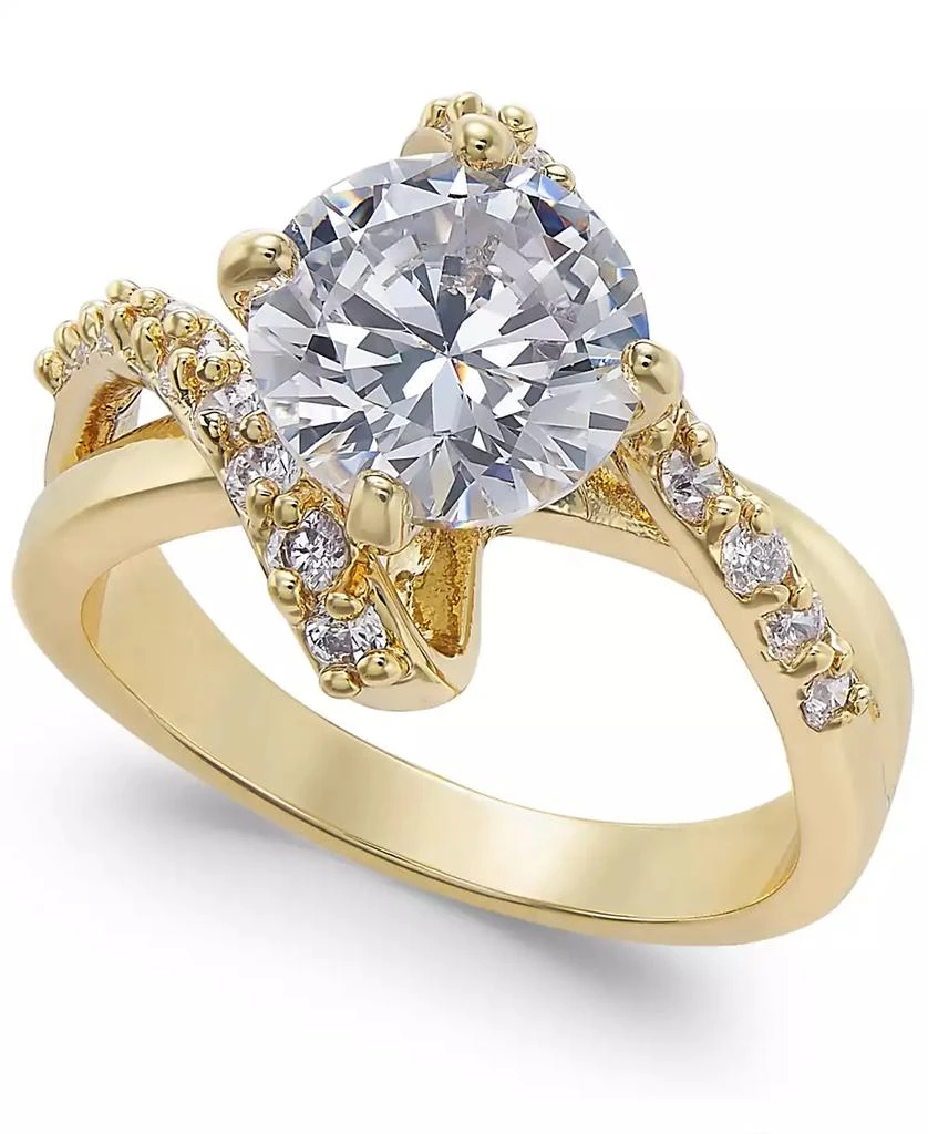 商品Charter Club|Gold Plate Crystal Bypass Ring, Created for Macy’s,价格¥261,第1张图片