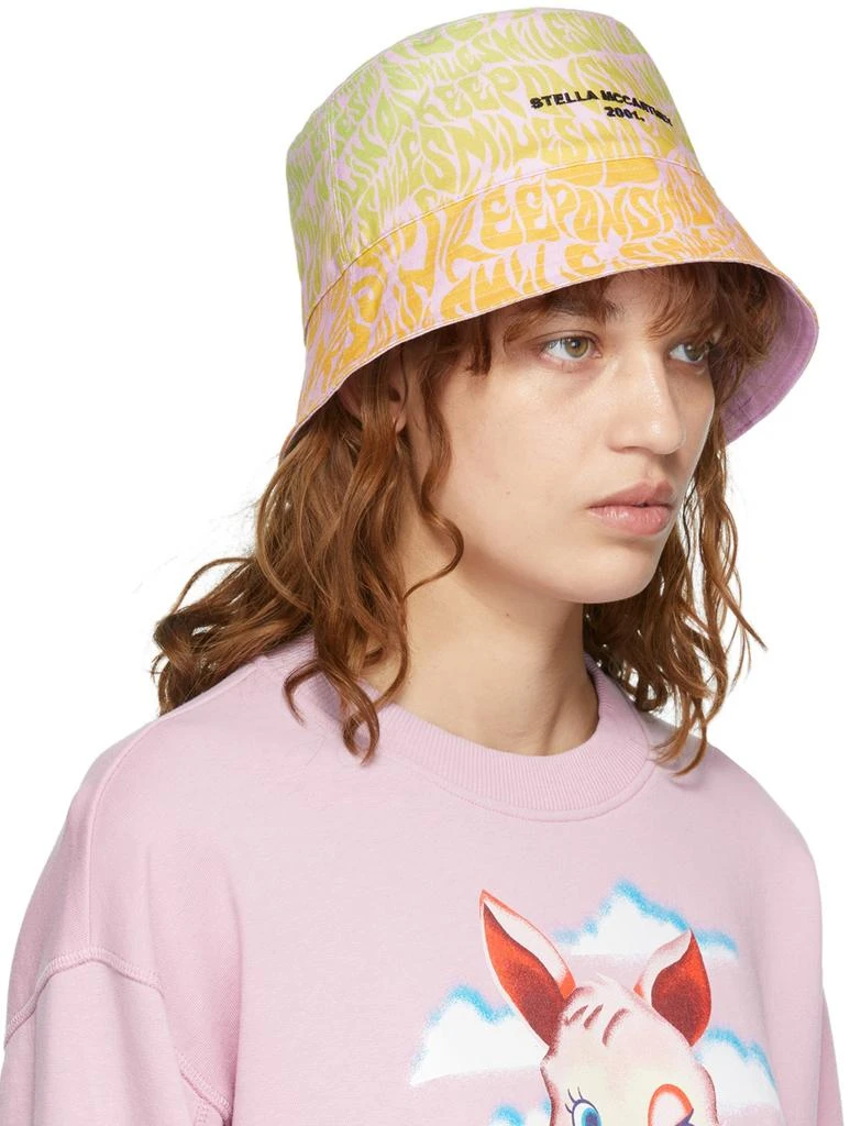 商品Stella McCartney|Reversible Pink & Multicolor Cotton Bucket Hat,价格¥1286,第2张图片详细描述