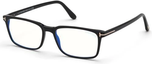 商品Tom Ford|Blue Light Block Rectangular Men's Eyeglasses FT5735-B 001 56,价格¥1124,第1张图片