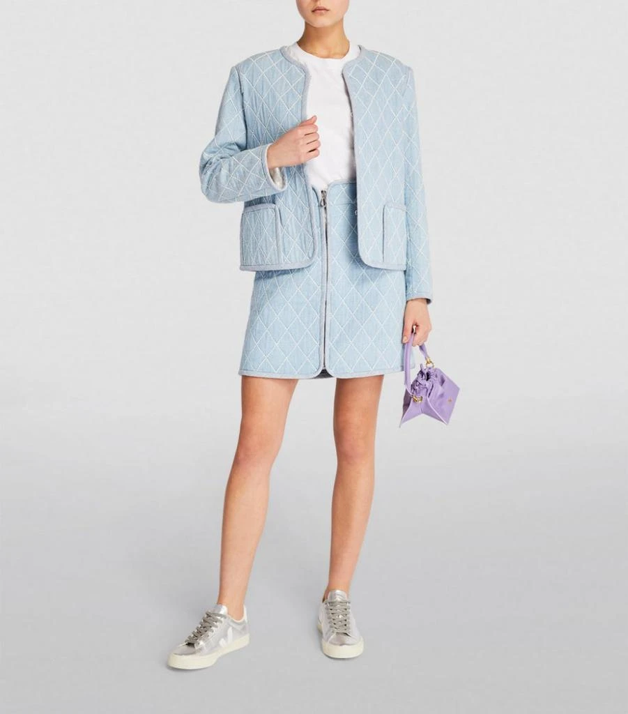 商品Sandro|Denim Topstitched Jacket,价格¥1852,第2张图片详细描述