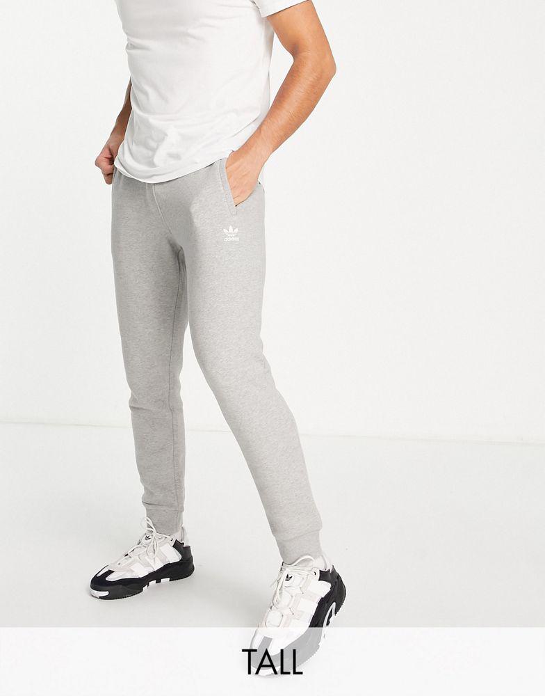 adidas Originals Trefoil Essentials Tall logo joggers in grey商品第1张图片规格展示