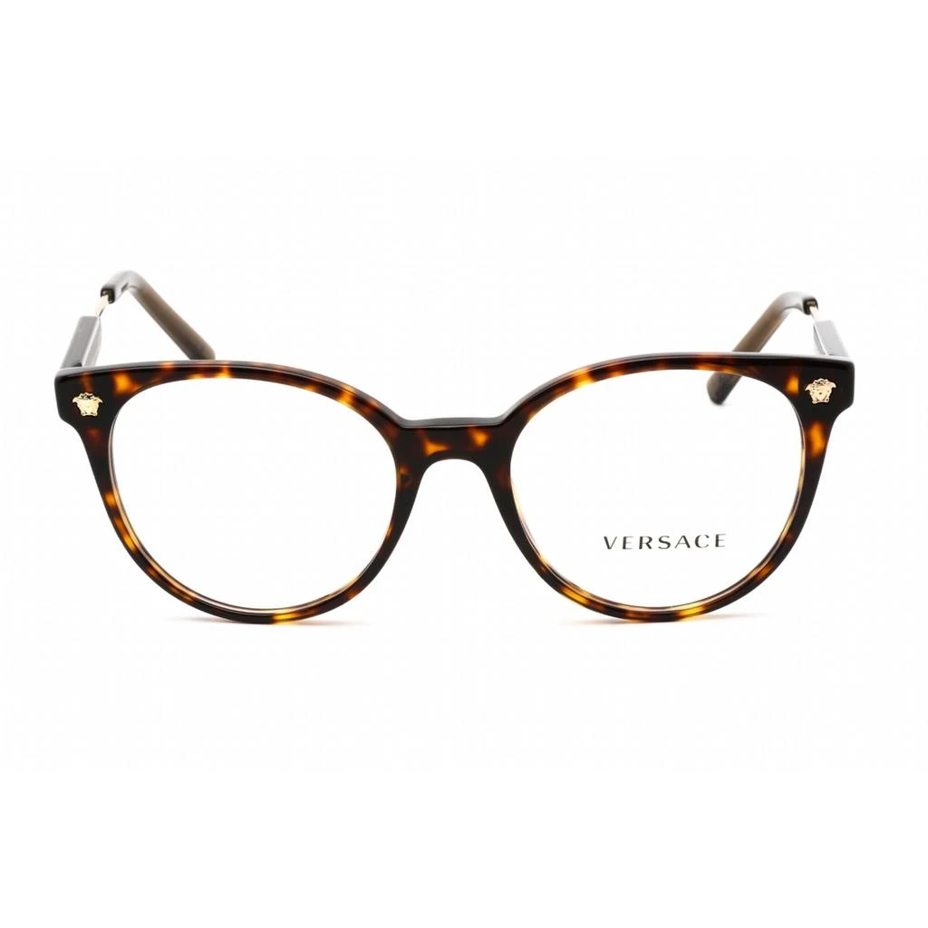 商品Versace|Versace Unisex Eyeglasses - Clear Lens Dark Havana Plastic Round Frame | VE3291 108,价格¥820,第2张图片详细描述